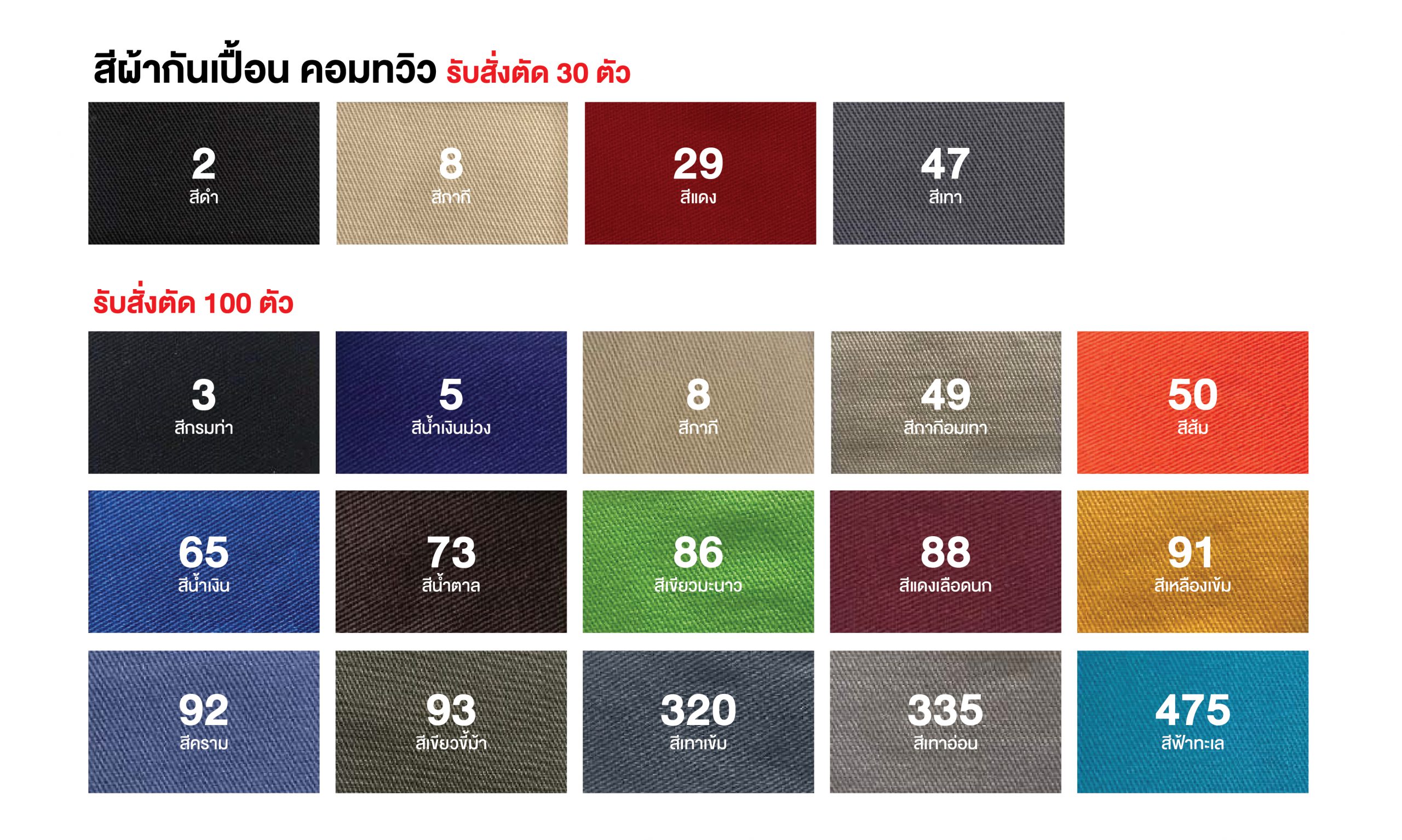 ชาร์ตสี ผ้ากันเปื้อนคอมทวิว pmkpolomaker