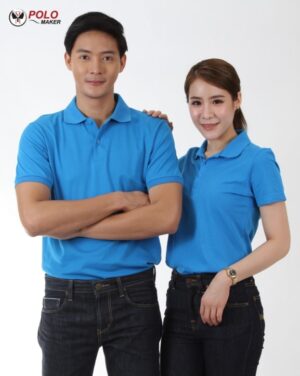 เสื้อโปโล COOLPLUS CP06 ผู้หญิง สีฟ้า pmkpolomaker06