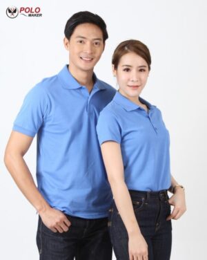 เสื้อโปโล CoolPlus CP011 ผู้ชาย04 สีฟ้า pmkpolomaker