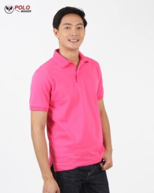 เสื้อโปโล CoolPlus สีบานเย็น CP014 ผู้ชาย02 pmkpolomaker