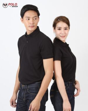 เสื้อโปโล CoolPlus Pique CQ009 สีดำ