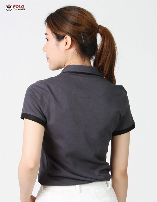 เสื้อโปโล CoolPlus CK001 สีเทาดำ - Image 3