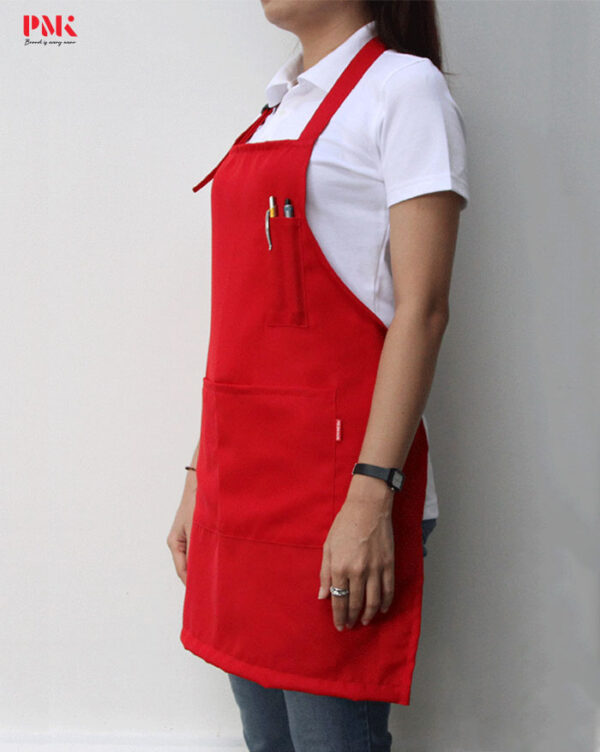 ผ้ากันเปื้อน Solon สายคล้องคอ สีแดง - Image 2