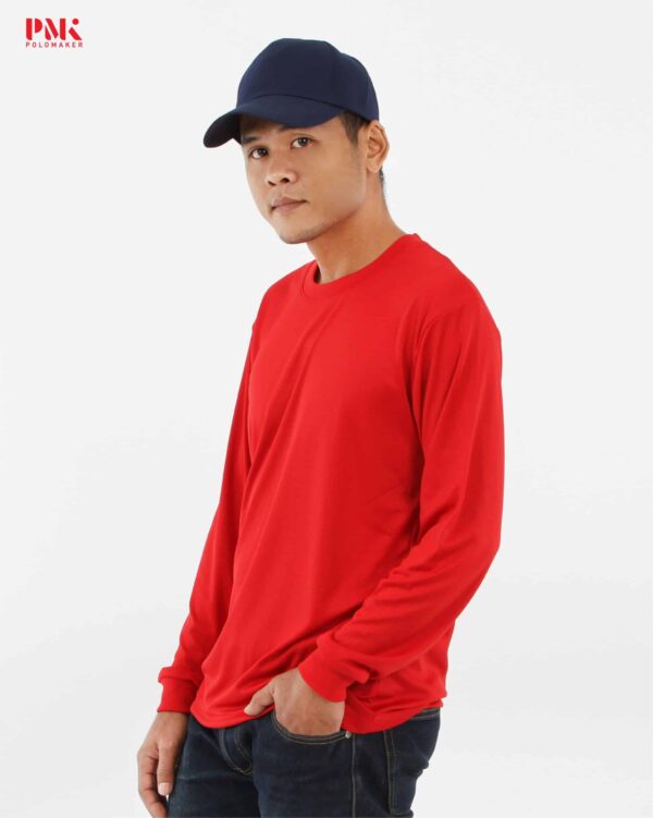 เสื้อยืดคนงานแขนยาว สีแดง 02LPI11 - Image 3