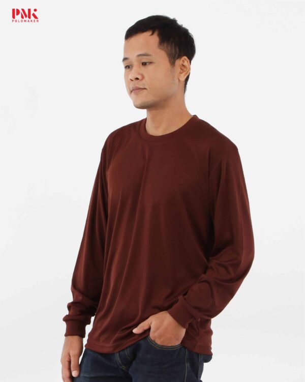 เสื้อยืดคนงานแขนยาว สีน้ำตาล 02LPI40 - Image 3
