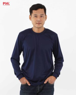 เสื้อยืดคนงานแขนยาว สีกรม 02LPI42