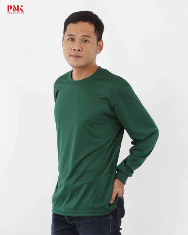 เสื้อยืดคนงานแขนยาว สีเขียวเข้ม 02LPI62 - Image 4