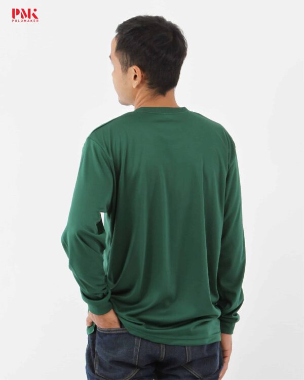 เสื้อยืดคนงานแขนยาว สีเขียวเข้ม 02LPI62 - Image 3