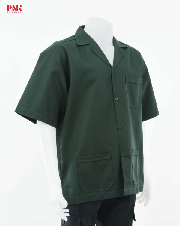เสื้อช็อปแขนสั้น N41 สีเขียว - Image 3