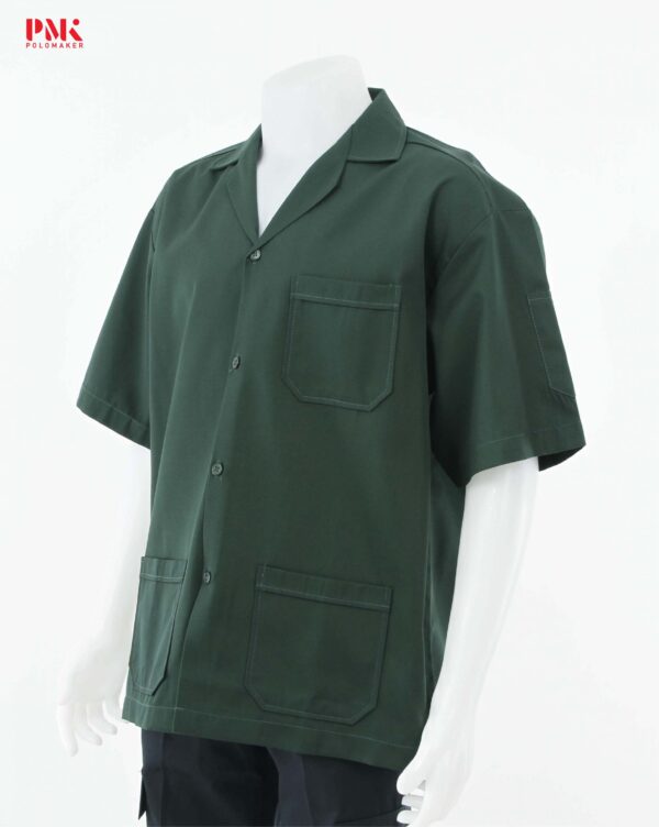 เสื้อช็อปแขนสั้น N41 สีเขียว - Image 2