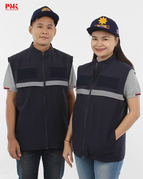 เสื้อกั๊กคอจีน สีกรมท่า