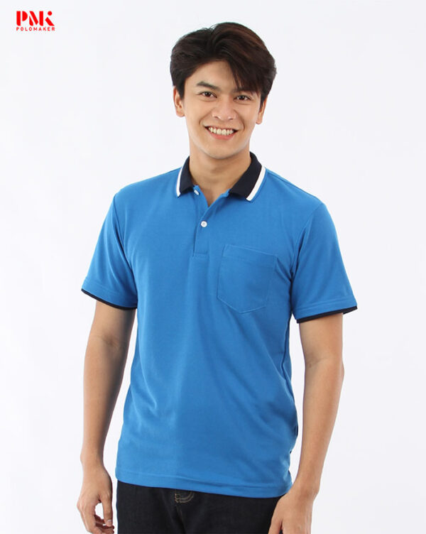 เสื้อโปโล Kaneko Summer 01PK115 สีน้ำเงิน - Image 2