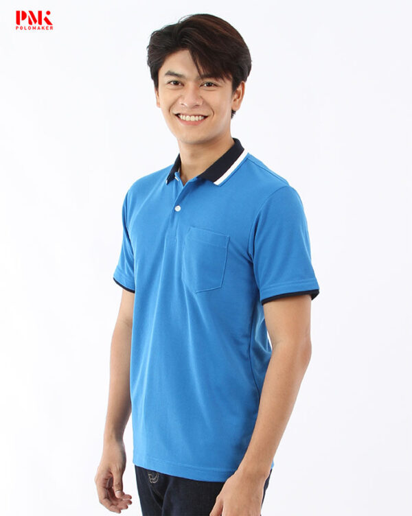 เสื้อโปโล Kaneko Summer 01PK115 สีน้ำเงิน - Image 3
