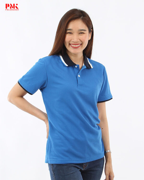 เสื้อโปโล Kaneko Summer 01PK115 สีน้ำเงิน - Image 8