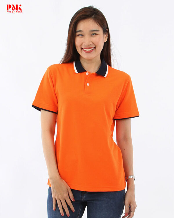เสื้อโปโล Kaneko Summer 01PK118 สีส้ม - Image 6