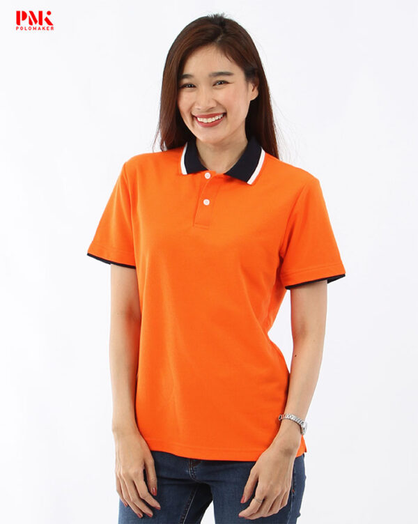 เสื้อโปโล Kaneko Summer 01PK118 สีส้ม - Image 7