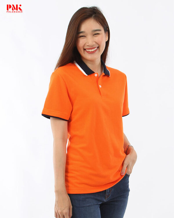 เสื้อโปโล Kaneko Summer 01PK118 สีส้ม - Image 8