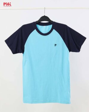 เสื้อยืดคอกลมแบบพิเศษ (Limited) สีฟ้า 12S0104