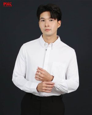 เสื้อเชิ้ตแขนยาว (คอเชิ้ตปกเชิ้ต) Prima สีขาว F04PE0001