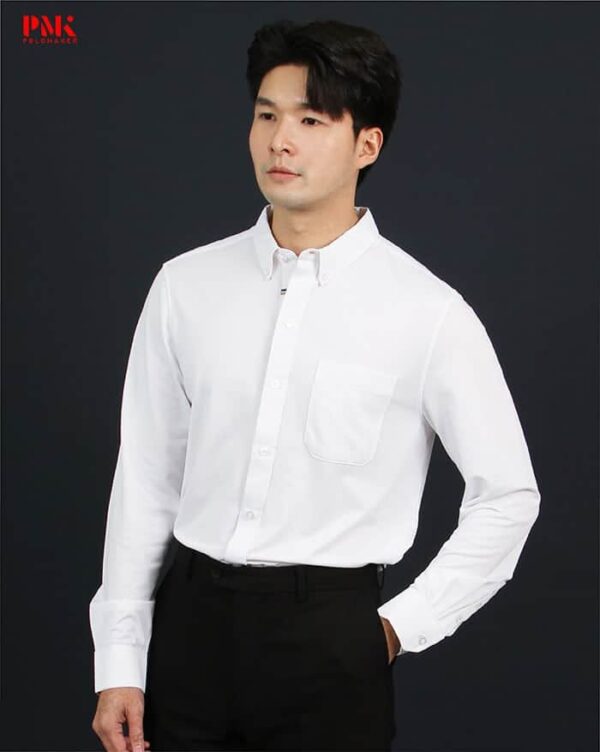 เสื้อเชิ้ตแขนยาว (คอเชิ้ตปกเชิ้ต) Prima สีขาว F04PE0001 - Image 2