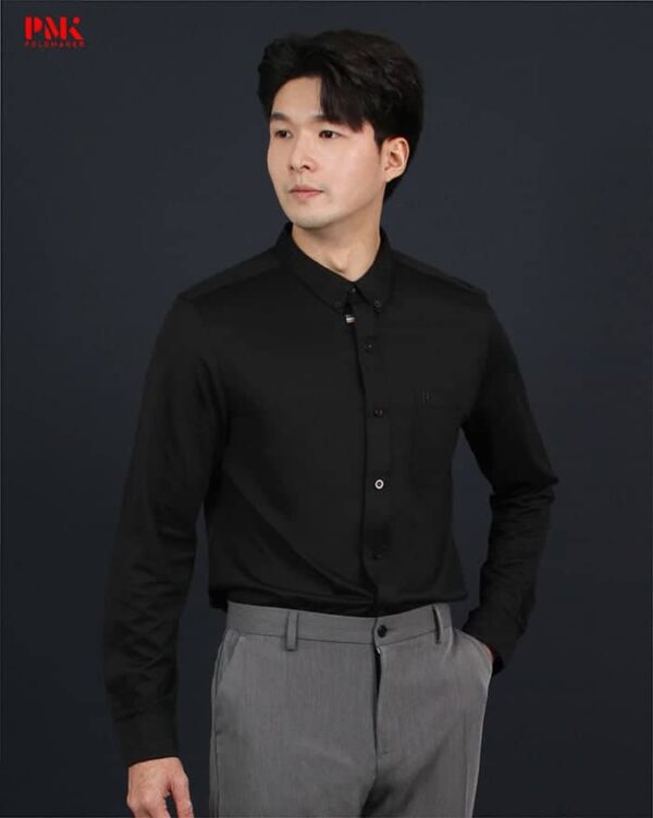 เสื้อเชิ้ตแขนยาว (คอเชิ้ตปกเชิ้ต) Prima สีดำ F04PE0003 - Image 3