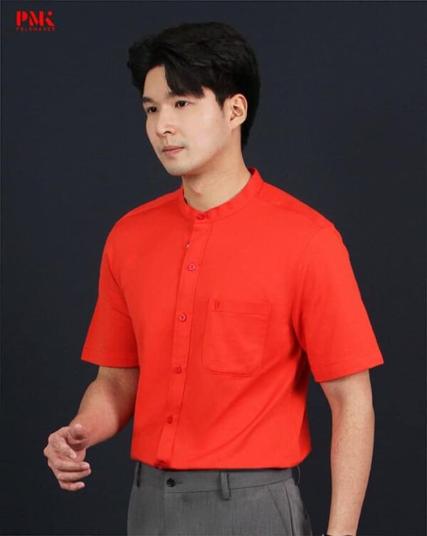 เสื้อเชิ้ตแขนสั้น Prima สีแดง F04PE0005 - Image 2
