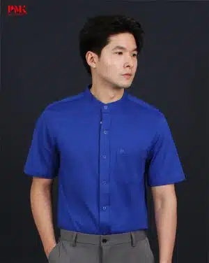 เสื้อเชิ้ตแขนสั้น Prima สีน้ำเงิน F04PE0007