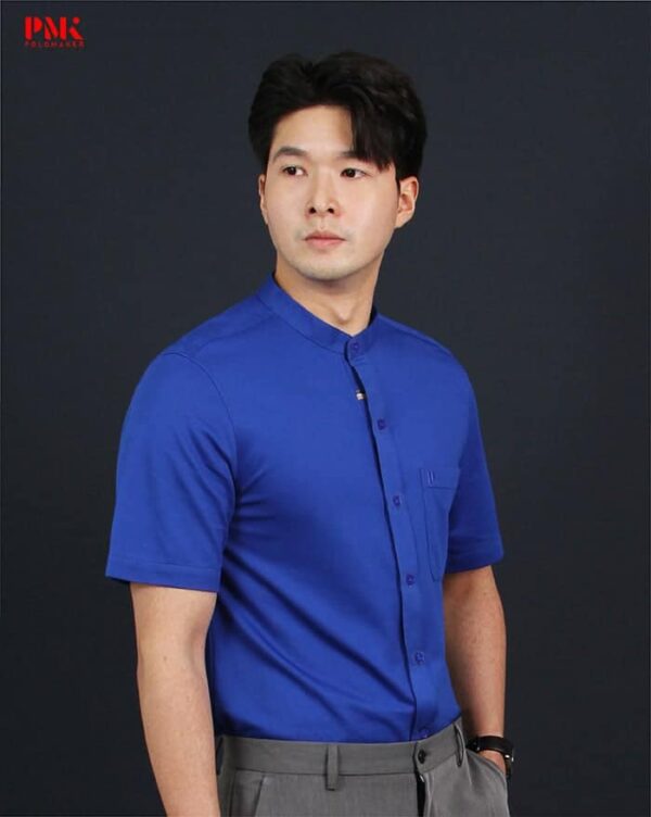 เสื้อเชิ้ตแขนสั้น Prima สีน้ำเงิน F04PE0007 - Image 3