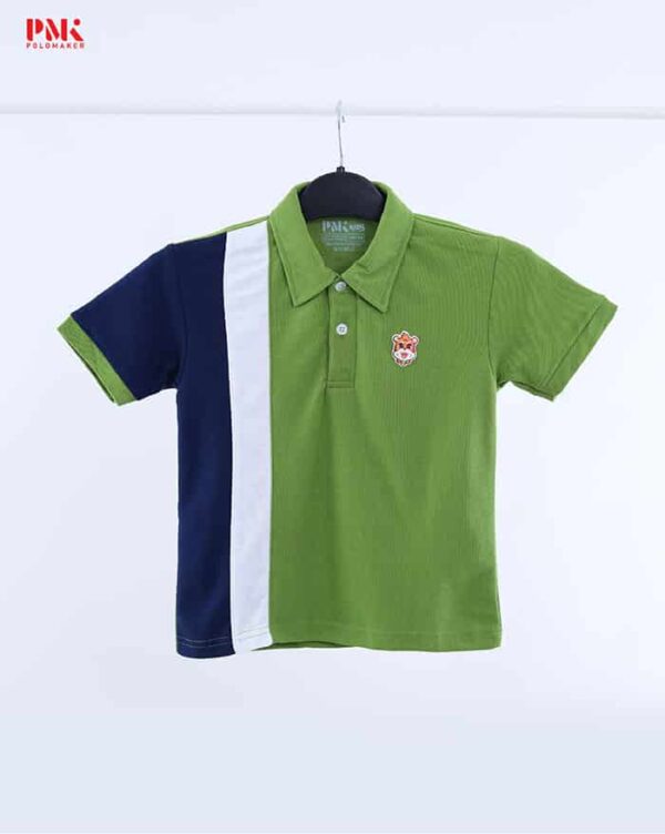 เสื้อโปโลเด็กแบบพิเศษ (Limited) สีเขียว/ขาว/กรม 11TCX0500Y