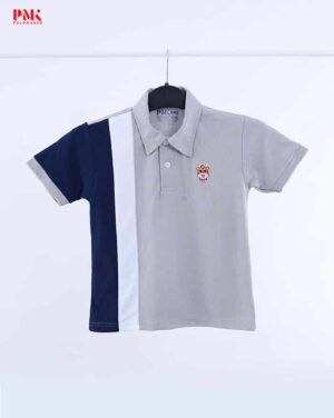 เสื้อโปโลเด็กแบบพิเศษ (Limited) สีเทา/ขาว/กรม 11TCX0600Y