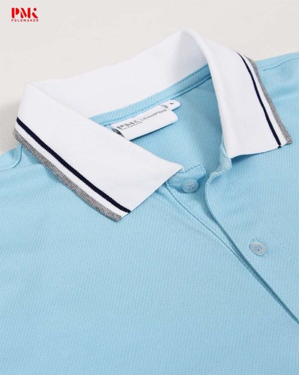 เสื้อโปโล CoolPlus CT F01CT0002 สีฟ้า - Image 5