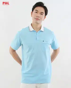 เสื้อโปโล CoolPlus CT F01CT0002 สีฟ้า