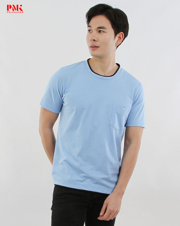 เสื้อยืด เนื้อผ้า CoolPlus CP สีฟ้า
