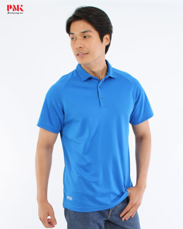 เสื้อโปโลกีฬา Flexible Poly Athletics สีฟ้าสปอร์ตบลู - Image 4