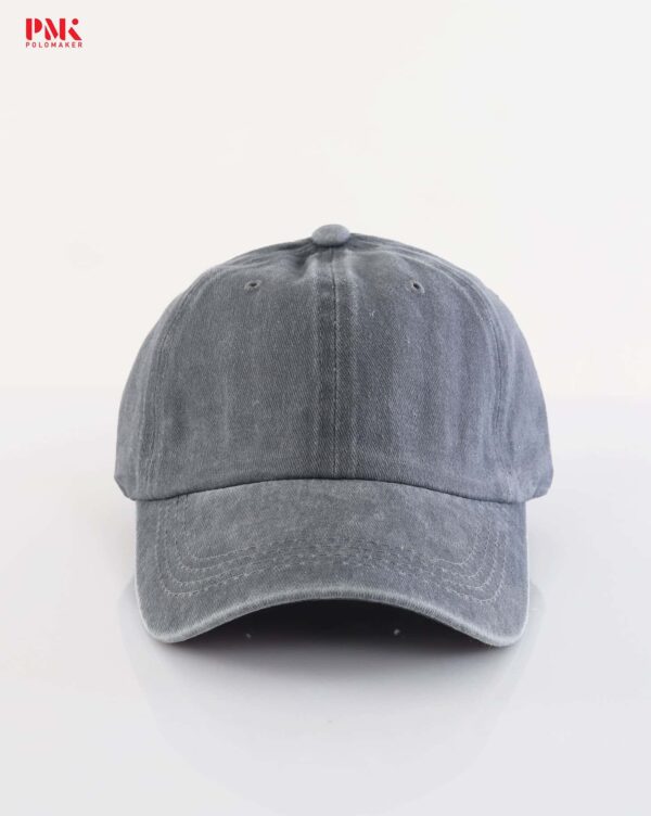 หมวก Washed Denim Caps สีเทา - Image 2