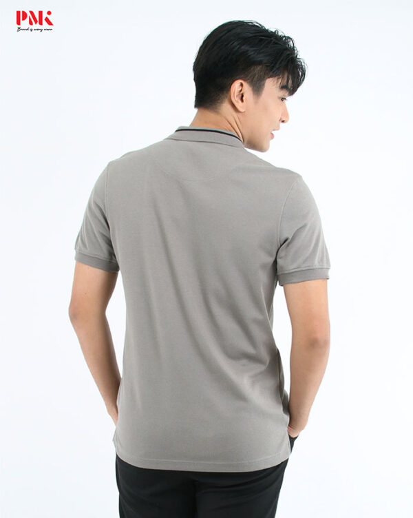 เสื้อโปโล CoolPlus CA Zipper Wear สีซีเมนต์ - Image 4