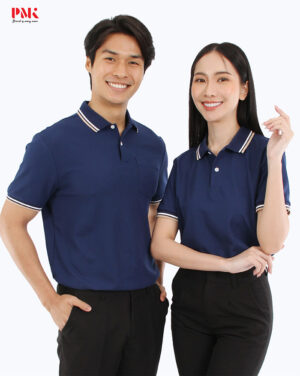 เสื้อโปโล Kaneko Charisma KM004 สีกรมท่า