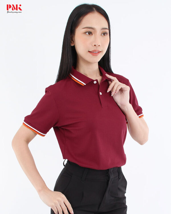 เสื้อโปโล Kaneko Charisma KM003 สีแดง - Image 8