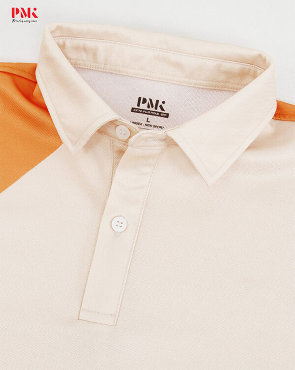 เสื้อโปโลพิมพ์ลาย Graphene Printed EPPS05 สีเบจ-ส้ม - Image 5