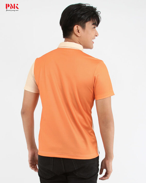 เสื้อโปโลพิมพ์ลาย Graphene Printed EPPS05 สีเบจ-ส้ม - Image 4