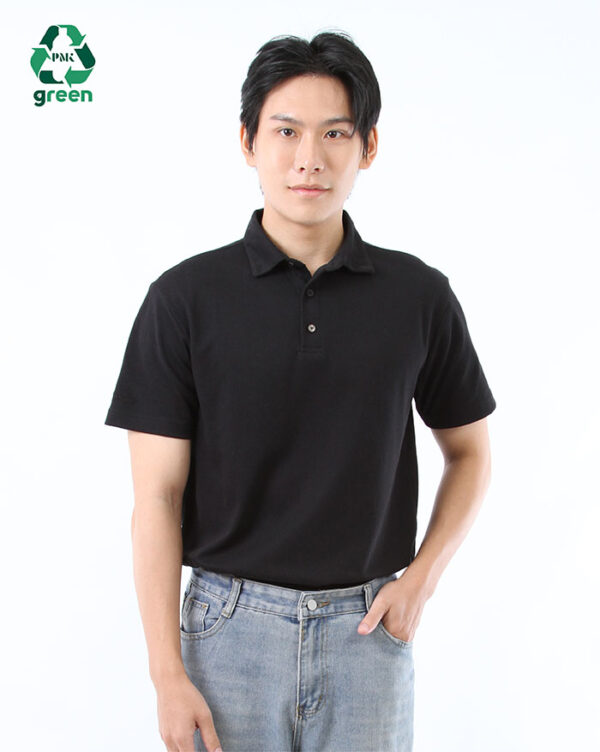 เสื้อโปโลรีไซเคิล Re-Cool สีดำ - Image 2