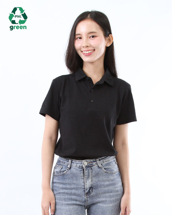 เสื้อโปโลรีไซเคิล Re-Cool สีดำ - Image 6