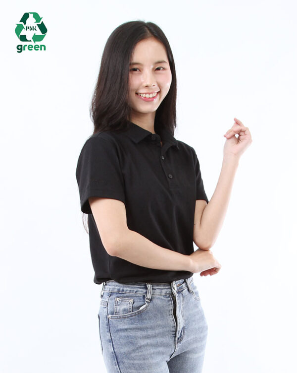 เสื้อโปโลรีไซเคิล Re-Cool สีดำ - Image 8
