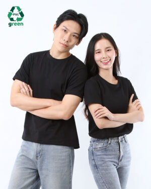 เสื้อยืดรีไซเคิล Re-Cool สีดำ