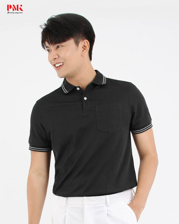 เสื้อโปโล Coolplus Oxy สีดำ - Image 2