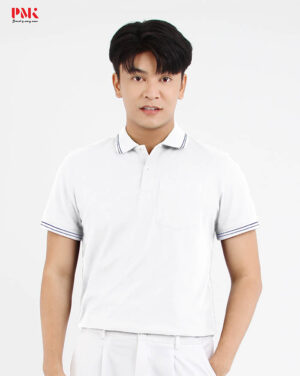เสื้อโปโล Coolplus Oxy สีขาว