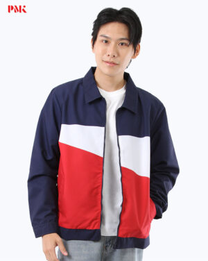 แจ็คเก็ตพิมพ์ลาย สีกรมท่า