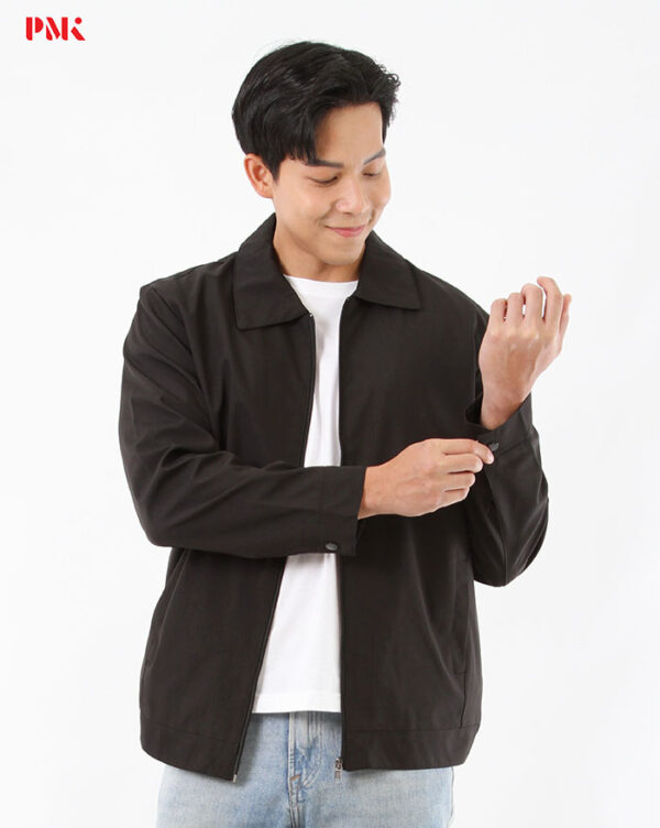แจ็คเก็ต Simply คอปก สีดำ - Image 3