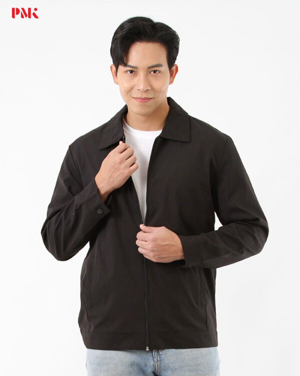 แจ็คเก็ต Simply คอปก สีดำ - Image 4