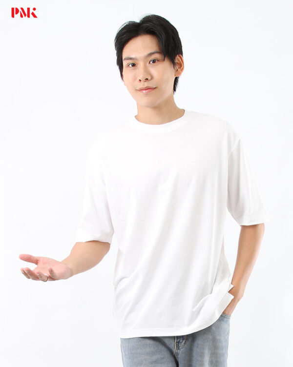เสื้อยืด Oversize Cool Ease สีขาว - Image 4